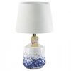 Accent Plus White and Blue Splash Porcelain Table Lamp