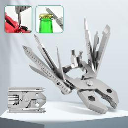 25 in 1 Multitool High Quality Folding Wire Cutter Plier with Screwdrivers;  Multifunctional wrench;  Steel Multi-tools; Multi-purpose pliers