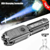 1pc Powerful Zoomable Flashlight; Outdoor Multi-functional Portable Home Small Flashlight; Telescopic Zoom Light