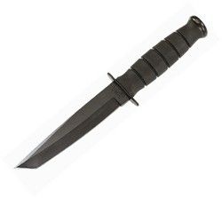 Short Fighting/Utility Knife, Black Tanto