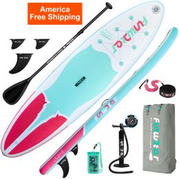 Free Shipping Dropshipping America Warehouse Have Stock SUP Stand Up Paddle Board 11'x32''x6'' Inflatable Paddleboard Soft Top Surfboard with ISUP Acc