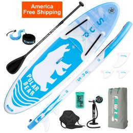 Free Shipping Dropshipping America Warehouse Have Stock SUP Stand Up Paddle Board 10'6"x33''x6'' Inflatable Paddleboard Soft Top Surfboard with ISUP A