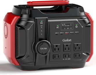 GOFORT Portable Power Station 540Wh/500W(Peak 1000W) 6 x AC 110V Outlets PD 60W Portable Solar Generator CPAP Battery Power Outage Supplies Emergency
