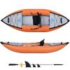 Inflatable Kayak Set with Paddle & Air Pump Touring  Fishing Kayak Foldable
