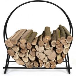 40-inch Tubular Steel Firewood Storage Rack