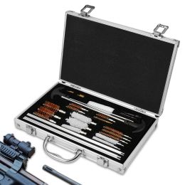 126Pcs Universal Gun Cleaning Kit Gun Cleaning Brushes Mops with Carrying Case for Rifles Pistols Handguns Shotguns