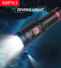Rechargeable Diver Light LED Underwater Torch Lamp Waterproof Dive Lamp