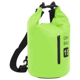 Dry Bag with Zipper Green 4 gal PVC