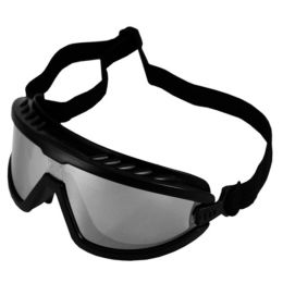 Black/Silver Mirrored Safety Goggles