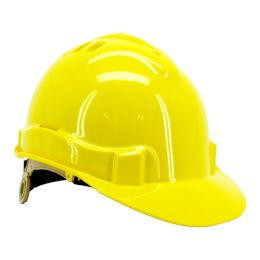Vented Safety Helmet - Yellow