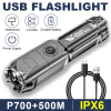1pc Powerful Zoomable Flashlight; Outdoor Multi-functional Portable Home Small Flashlight; Telescopic Zoom Light