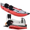 2 Persons Inflatable Kayak Set with Paddle & Air Pump Fishing Kayak Foldable