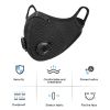 Unisex Double Meltblown Anti Haze Dustproof Breather Valves Outdoor Cycling Face Cover