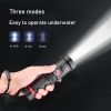 Rechargeable Diver Light LED Underwater Torch Lamp Waterproof Dive Lamp
