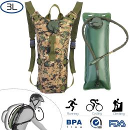 Tactical Hydration Pack 3L Water Bladder Adjustable Water Drink Backpack (Color: Jungle, size: 3L)