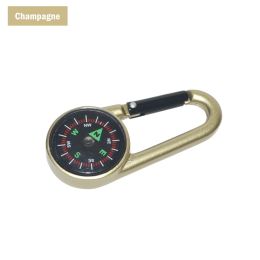 1pc Double-sided Multifunctional Camping Compass; Outdoor Accessories (Color: Champagne)