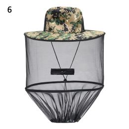 1pc Mesh Net Hat; Anti-Mosquito Bee Insect Fly Breathable Hat For Outdoor Fishing Garden Camping (Style: Style 6)