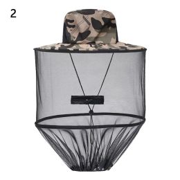 1pc Mesh Net Hat; Anti-Mosquito Bee Insect Fly Breathable Hat For Outdoor Fishing Garden Camping (Style: Style 2)