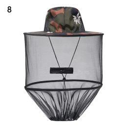 1pc Mesh Net Hat; Anti-Mosquito Bee Insect Fly Breathable Hat For Outdoor Fishing Garden Camping (Style: Style 8)