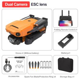 2022 New P8 Drone 4K With ESC HD Dual Camera 5G Wifi FPV 360 Full Obstacle Avoidance Optical Flow Hover Foldable Quadcopter Toys (Color: Dual OR ESC 1B)
