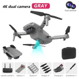 E99pro2 Rc Drone 1080P 4k HD Camera WiFi Fpv Drone Dual Camera Quadcopter Real-time Transmission Helicopter Toys Birthday Gift (Ships From: China, Color: 05 Quadcopter)