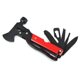 Household Outdoor Hiking Traving Multi-purpose Hand Tools (Color: Red)