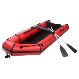 Free shipping Camping Survivals 7.5ft PVC 180kg Water Adult Assault Boat Off  YJ (Color: Red)