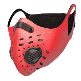 Outdoor Sports Dustproof Anti Haze PM2.5 Filter Mouth Mask Face Cover with Valve (Color: Red)