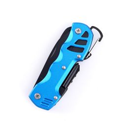 Camping Multi Functions Of Emergency Equipment And Tools Knife (Color: Blue)