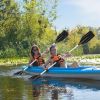 2Pcs Kayak Paddles Aluminum Alloy Detachable Canoe Paddle Boat Oars for Kayaking Boating Oar Fishing